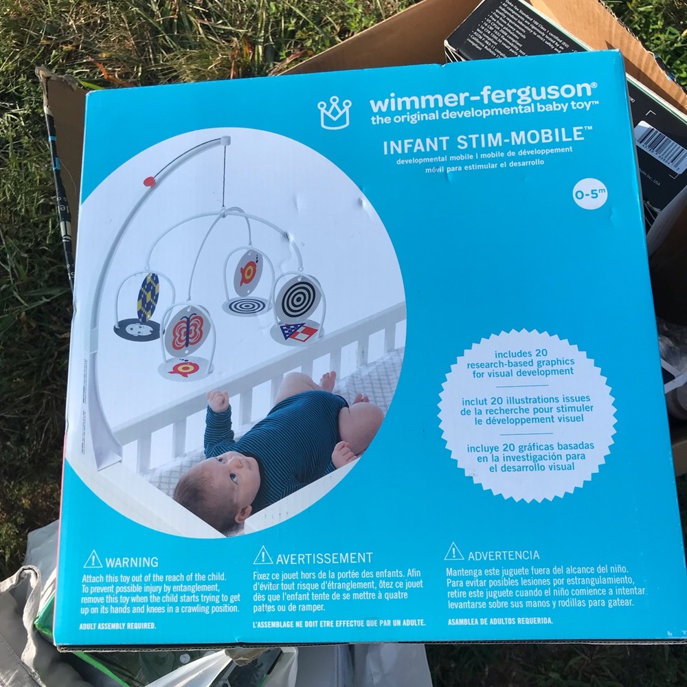Infant Stim-Mobile Baby Crib Mobile - Blue